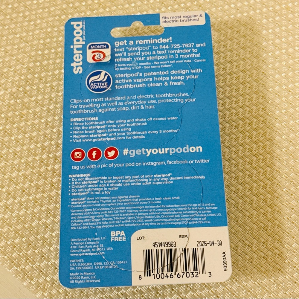 🌴 Toothbrush Protector - Blue - Picture 2 of 3